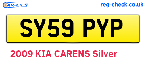 SY59PYP are the vehicle registration plates.
