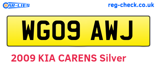 WG09AWJ are the vehicle registration plates.