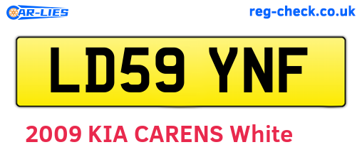 LD59YNF are the vehicle registration plates.