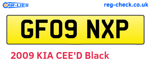 GF09NXP are the vehicle registration plates.