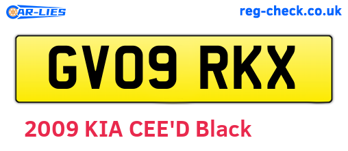GV09RKX are the vehicle registration plates.