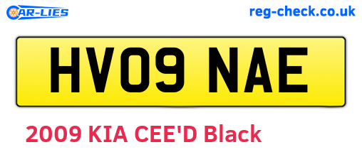 HV09NAE are the vehicle registration plates.