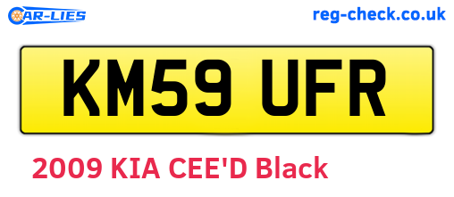 KM59UFR are the vehicle registration plates.