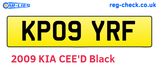 KP09YRF are the vehicle registration plates.