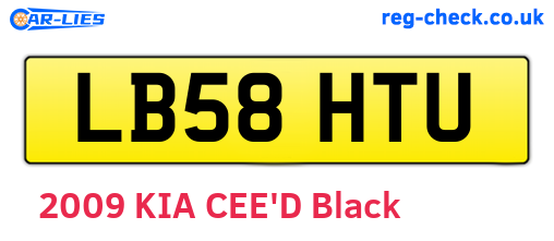 LB58HTU are the vehicle registration plates.