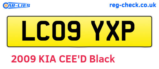 LC09YXP are the vehicle registration plates.