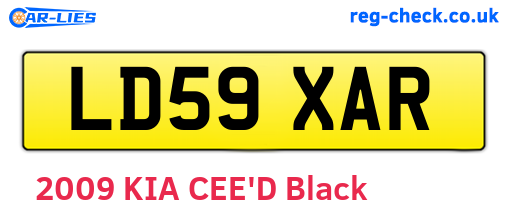 LD59XAR are the vehicle registration plates.