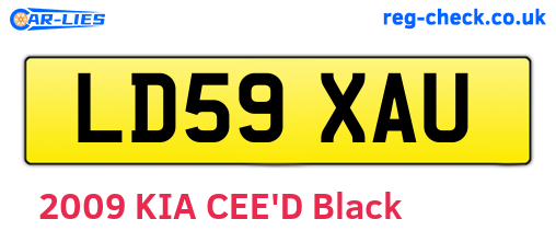 LD59XAU are the vehicle registration plates.