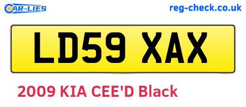 LD59XAX are the vehicle registration plates.