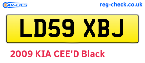 LD59XBJ are the vehicle registration plates.