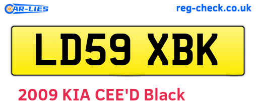 LD59XBK are the vehicle registration plates.