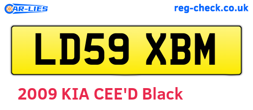 LD59XBM are the vehicle registration plates.
