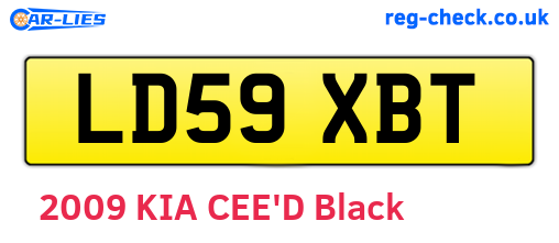 LD59XBT are the vehicle registration plates.