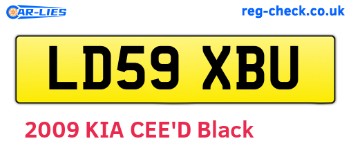LD59XBU are the vehicle registration plates.