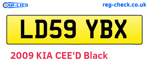 LD59YBX are the vehicle registration plates.