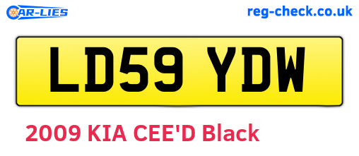 LD59YDW are the vehicle registration plates.