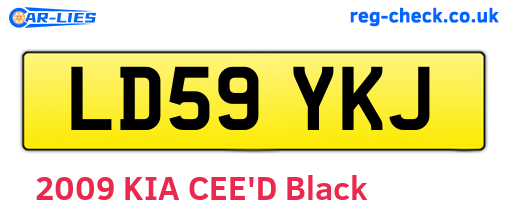 LD59YKJ are the vehicle registration plates.