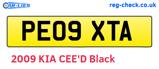 PE09XTA are the vehicle registration plates.
