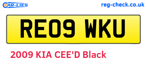 RE09WKU are the vehicle registration plates.