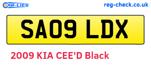 SA09LDX are the vehicle registration plates.