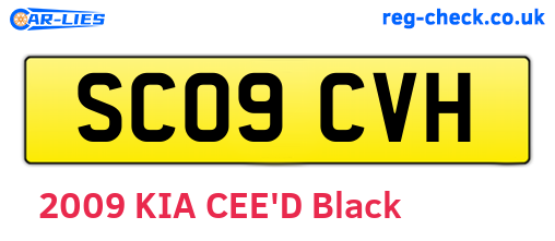 SC09CVH are the vehicle registration plates.
