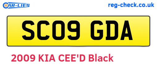 SC09GDA are the vehicle registration plates.