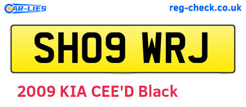 SH09WRJ are the vehicle registration plates.