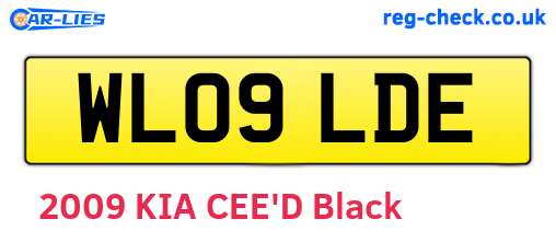 WL09LDE are the vehicle registration plates.