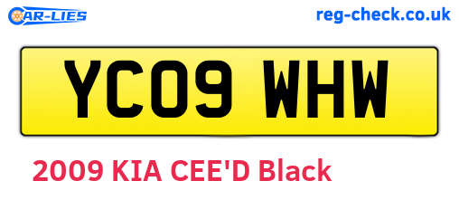 YC09WHW are the vehicle registration plates.