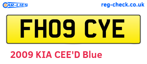 FH09CYE are the vehicle registration plates.