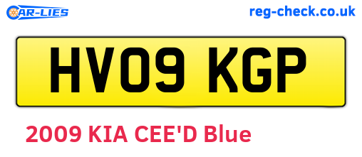 HV09KGP are the vehicle registration plates.