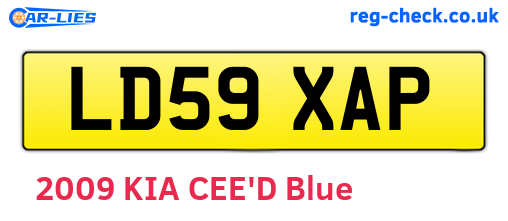 LD59XAP are the vehicle registration plates.