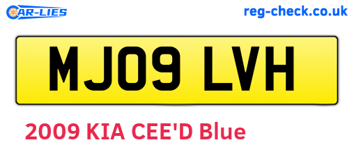 MJ09LVH are the vehicle registration plates.