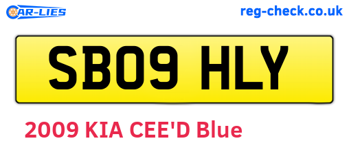 SB09HLY are the vehicle registration plates.