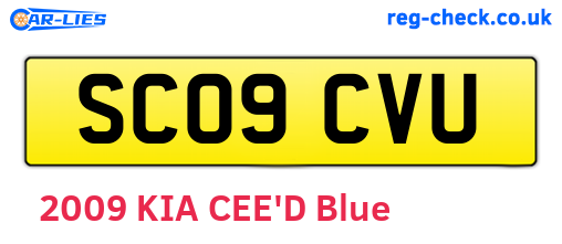 SC09CVU are the vehicle registration plates.