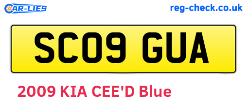 SC09GUA are the vehicle registration plates.
