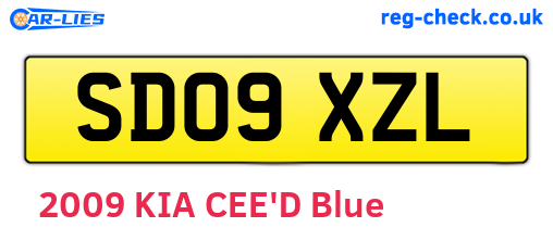 SD09XZL are the vehicle registration plates.