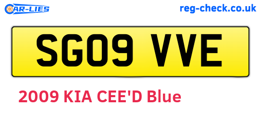 SG09VVE are the vehicle registration plates.