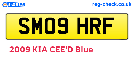 SM09HRF are the vehicle registration plates.
