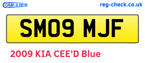 SM09MJF are the vehicle registration plates.