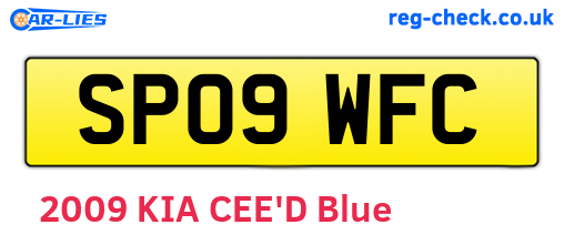 SP09WFC are the vehicle registration plates.
