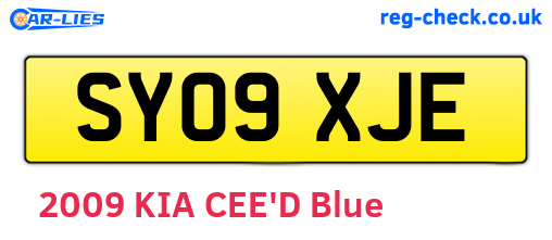 SY09XJE are the vehicle registration plates.