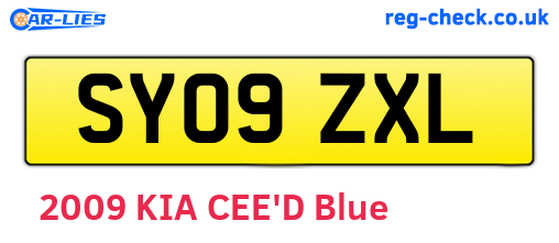 SY09ZXL are the vehicle registration plates.