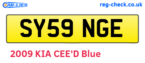 SY59NGE are the vehicle registration plates.