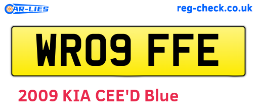 WR09FFE are the vehicle registration plates.