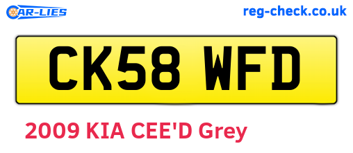 CK58WFD are the vehicle registration plates.