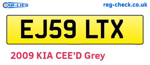 EJ59LTX are the vehicle registration plates.