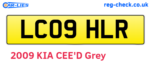 LC09HLR are the vehicle registration plates.