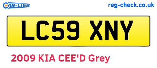 LC59XNY are the vehicle registration plates.