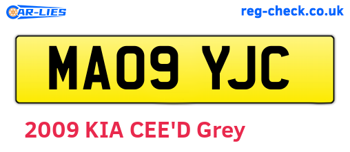 MA09YJC are the vehicle registration plates.
